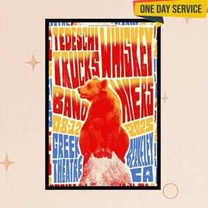 Tedeschi Trucks Band Berkeley Ca August 12 2025 Poster